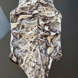 Rue21 Bodysuit Snakeskin print Sz S